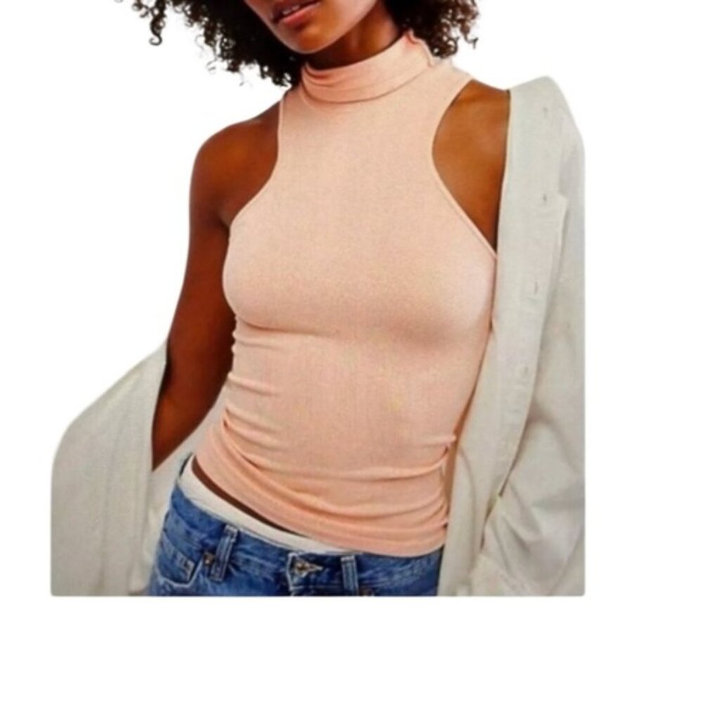 Intimately Free People Racerback Tank | Electric Nectar Peach | Size M-L - Picture 6 of 7